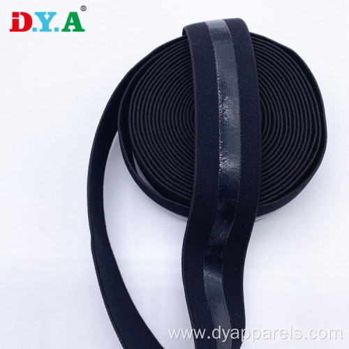 Black Soft Nylon Silicone Elastic For Cycling Garment